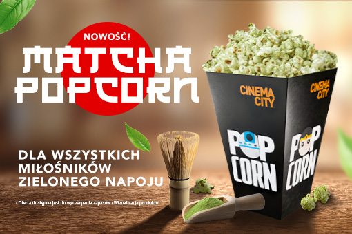 Nowy smak popcornu w kinowych barach Cinema City! Spróbuj limitowanego matcha popcornu!